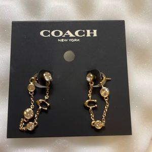 Coach gold earrings